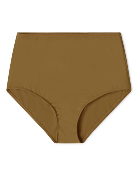 Bas de maillot de bain Bik taille haute brun kaki