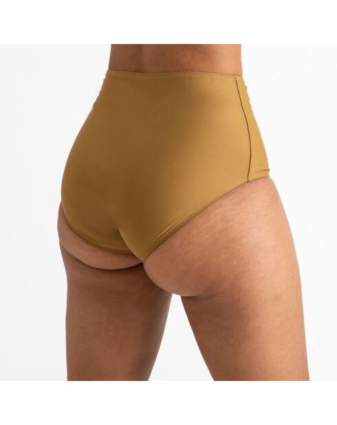 Bas de maillot de bain Bik taille haute brun kaki