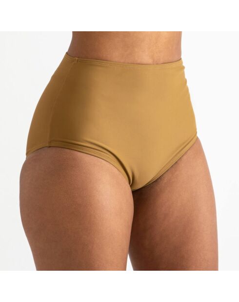 Bas de maillot de bain Bik taille haute brun kaki