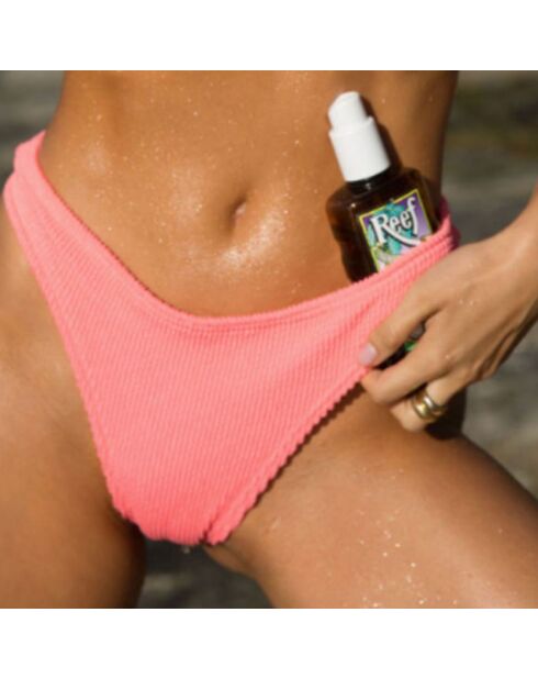 Bas de maillot de bain Crinkle corail
