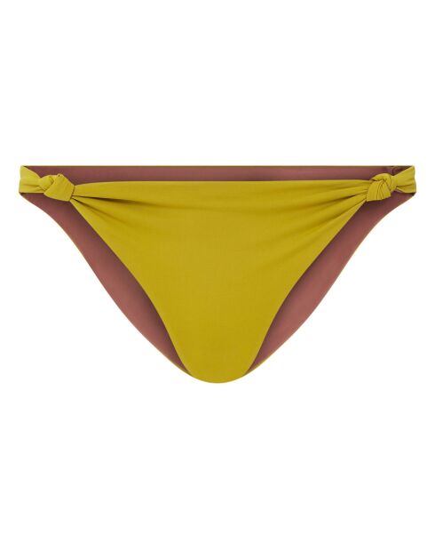 Bas de maillot de bain Charly bicolore réversible vert pistache
