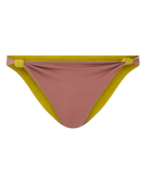Bas de maillot de bain Charly bicolore réversible vert pistache