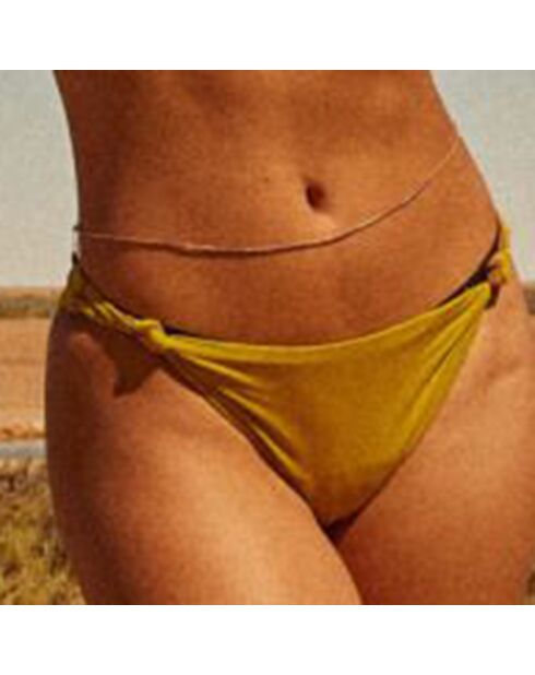 Bas de maillot de bain Charly bicolore réversible vert pistache