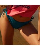 Bas de maillot de bain Jenny à laçage bleu vert