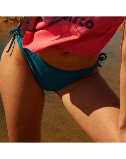 Bas de maillot de bain Jenny à laçage bleu vert