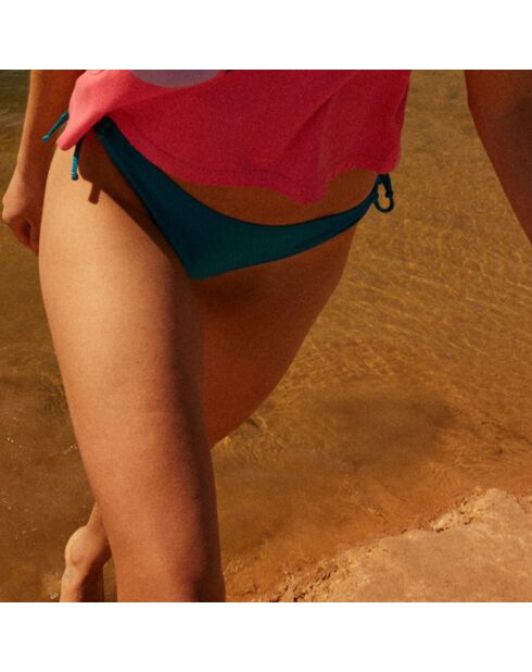 Bas de maillot de bain Jenny à laçage bleu vert