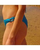 Bas de maillot de bain Jenny à laçage bleu vert
