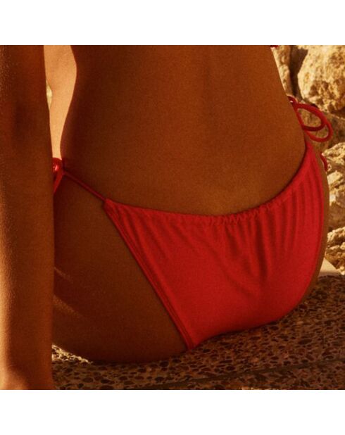 Bas de maillot de bain Karen froncé rose fuschia