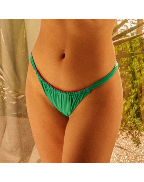 Bas de maillot de bain Naomi réversible vert émeraude