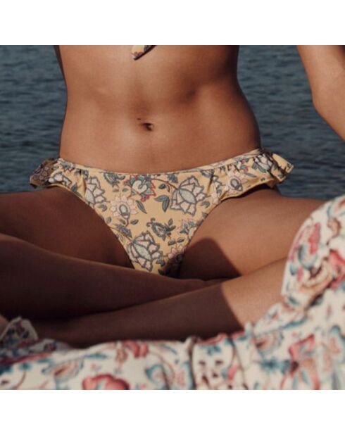 Bas de maillot de bain Yumi recyclé jaune moutarde