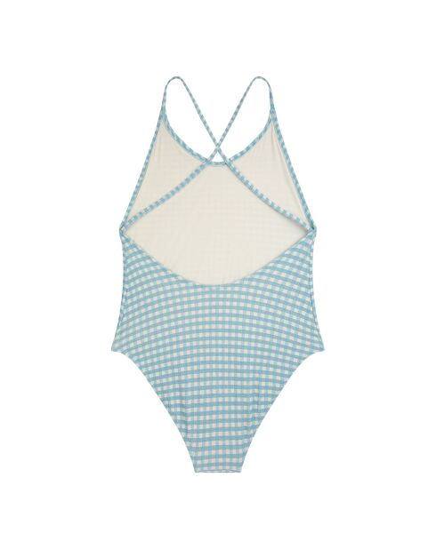 Maillot de bain 1 Pièce Vichy bleu turquoise