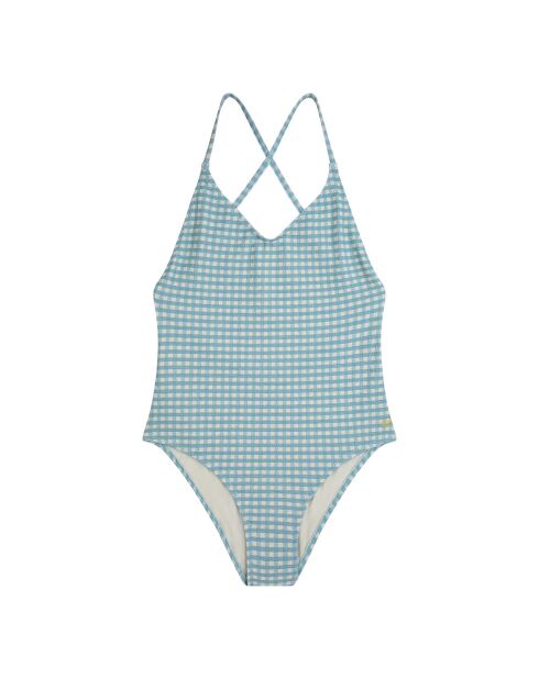 Maillot de bain 1 Pièce Vichy bleu turquoise