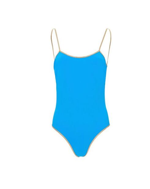Maillot de bain 1 Pièce Bridgehampton réversible bleu turquoise