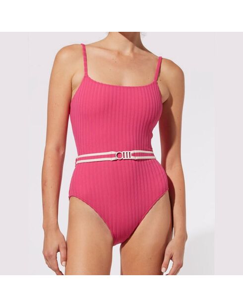Maillot de bain 1 Pièce Nina ceinturé rose