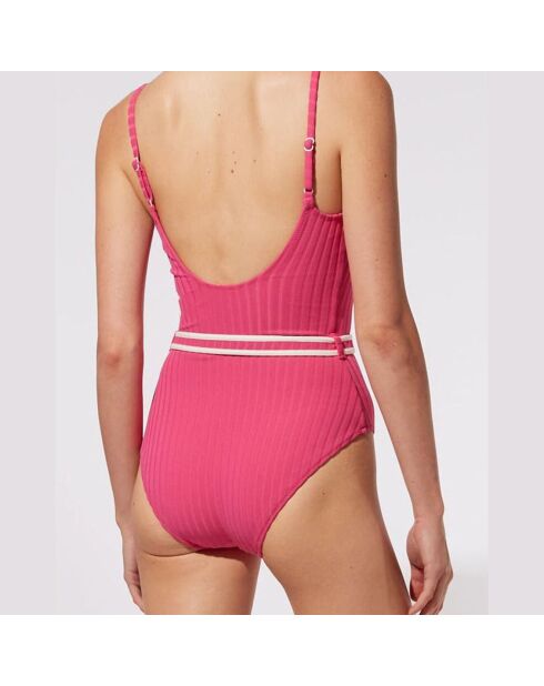 Maillot de bain 1 Pièce Nina ceinturé rose
