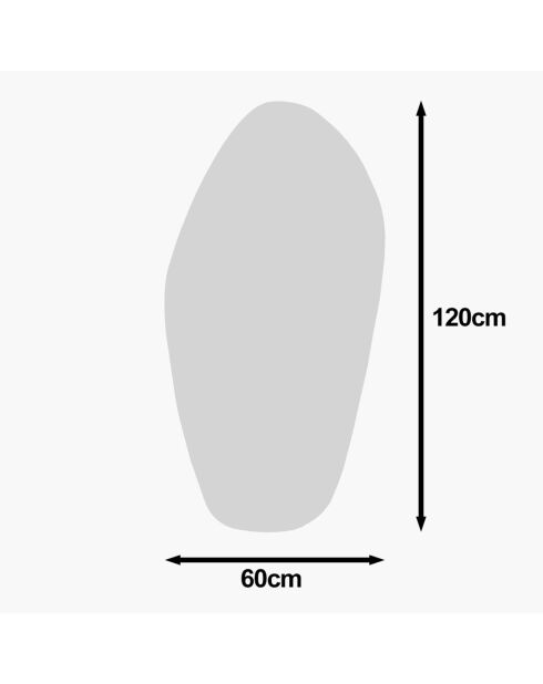 Miroir mural Bella transparent - 60x120 cm