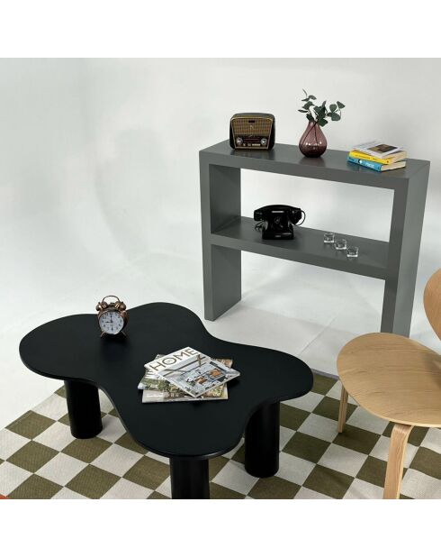 Bloom schwarzer Couchtisch - 110x40x70 cm