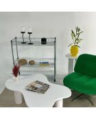 Table basse Bloom blanche - 110x40x70 cm