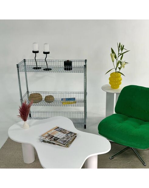 Table basse Bloom blanche - 110x40x70 cm