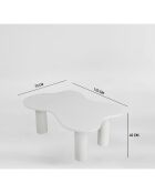 Table basse Bloom blanche - 110x40x70 cm