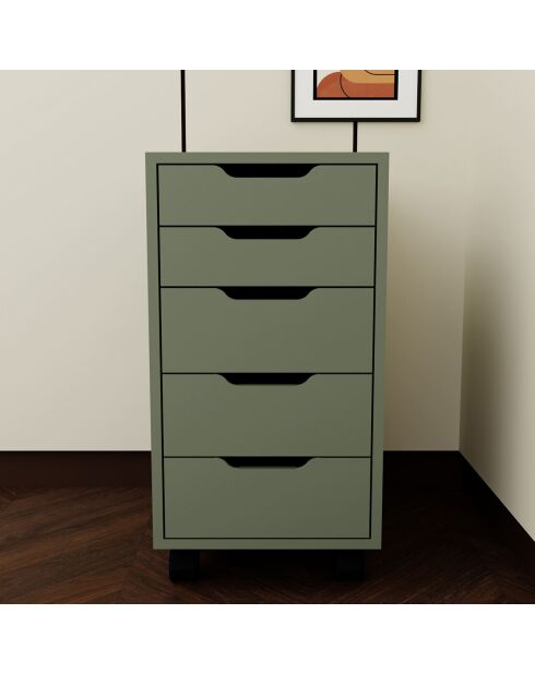 Caisson sur roulette vert - 40x77.4x55 cm