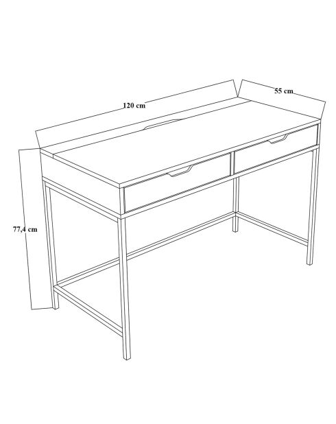 Bureau Working vert - 120x77.4x55 cm