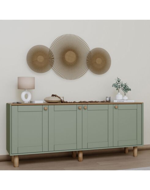 Buffet Bohemian vert - 180x75x40 cm