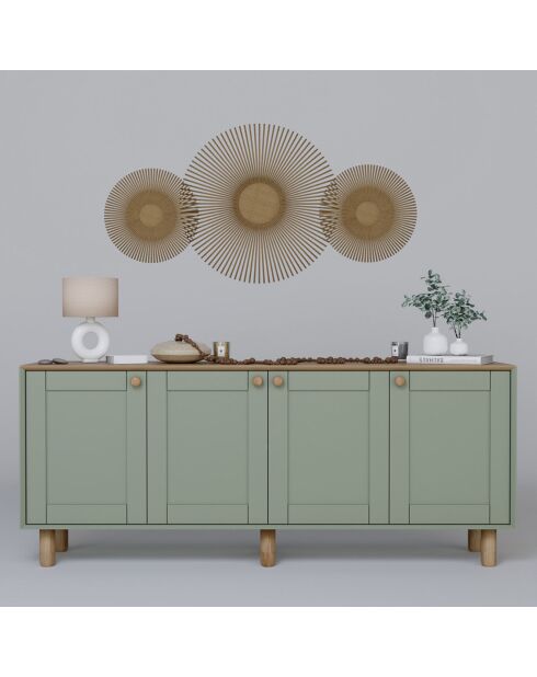 Buffet Bohemian vert - 180x75x40 cm