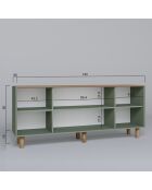 Buffet Bohemian vert - 180x75x40 cm