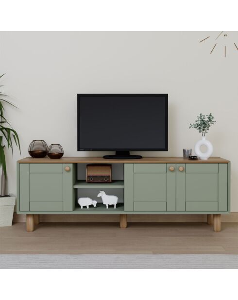Mueble TV verde bohemio - 160x56x40 cm