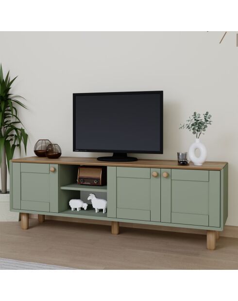 Meuble TV Bohemian vert - 160x56x40 cm
