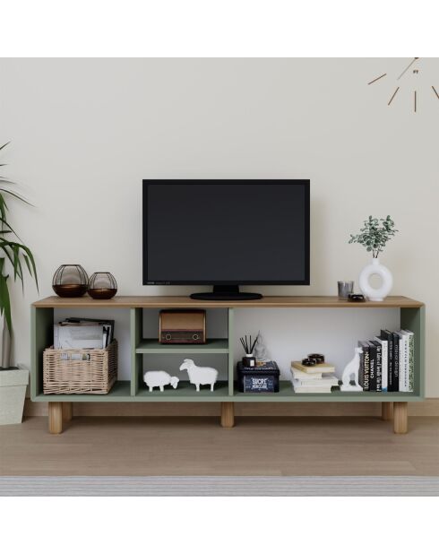 Meuble TV Bohemian vert - 160x56x40 cm