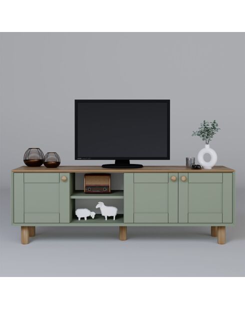 Meuble TV Bohemian vert - 160x56x40 cm