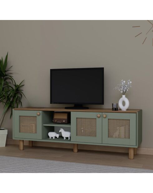 Meuble TV Bohemian vert - 160x56x40 cm