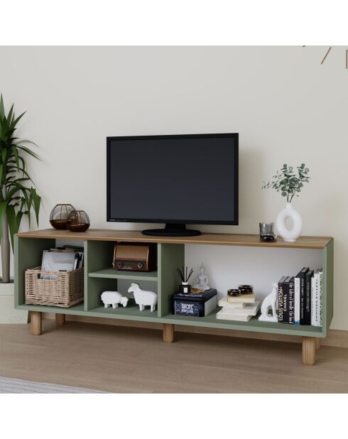 Mueble TV verde bohemio - 160x56x40 cm