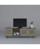 Meuble TV Bohemian vert - 160x56x40 cm