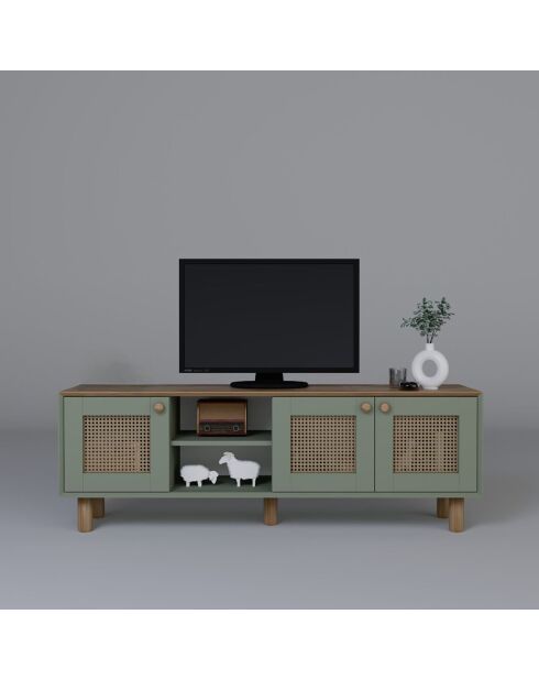 Meuble TV Bohemian vert - 160x56x40 cm