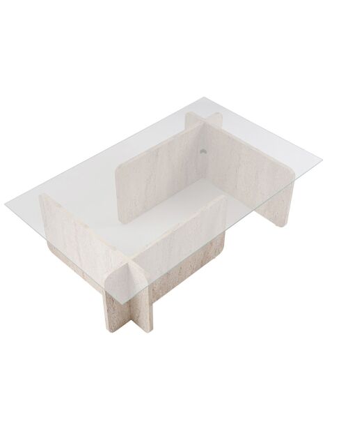 Table basse Flavio travertin - 105x30x65 cm