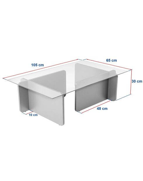 Table basse Flavio travertin - 105x30x65 cm