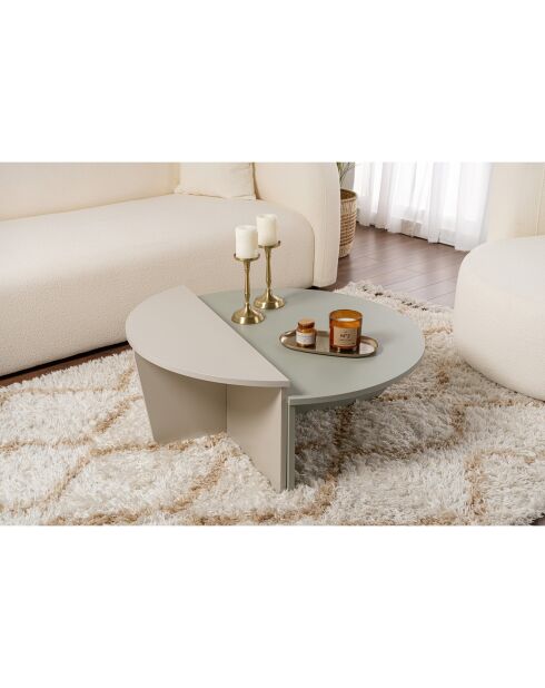 Table basse Orion beige/vert