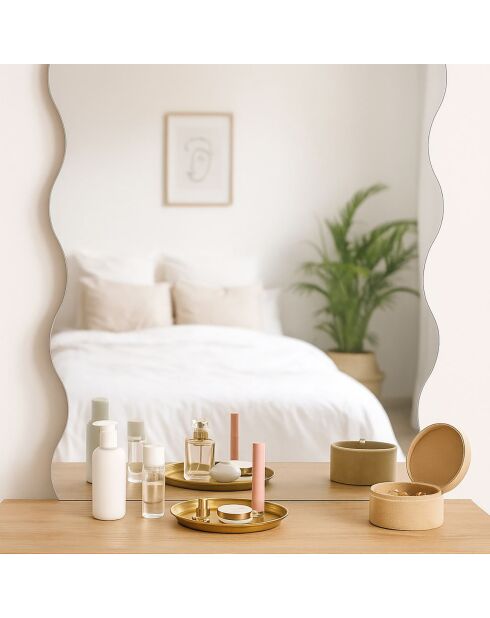 Miroir adhésif Isabelle Wavy transparent - 45x60 cm