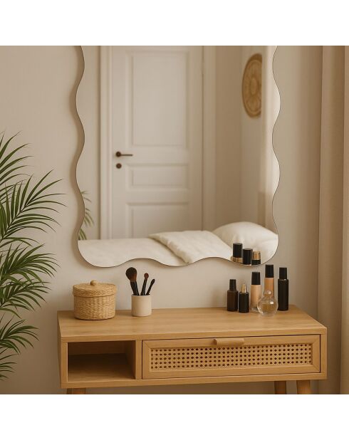 Miroir adhésif Isabelle Wavy transparent - 45x60 cm