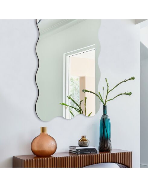 Miroir adhésif Isabelle Wavy transparent - 45x60 cm