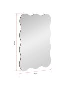 Miroir adhésif Isabelle Wavy transparent - 45x60 cm