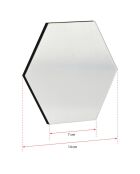 12 miroirs adhésifs Hexagon transparent - 14x7 cm