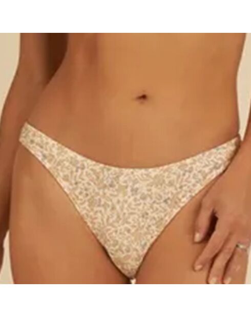 Bas de maillot de bain Fleuri beige
