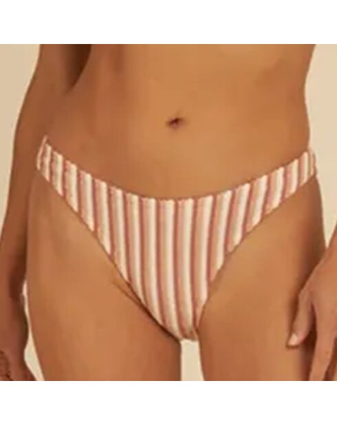 Bas de maillot de bain Rayé rose