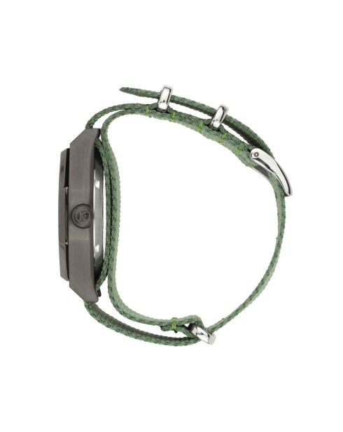 Montre automatique Homme en Tissu Nato Octogone Titane kaki