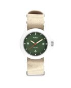 Montre solaire Mixte en Tissu Nato Soleil beige
