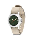 Montre solaire Mixte en Tissu Nato Soleil beige